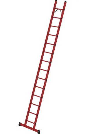 Roossien Volkunststof enkele ladder, 14 sporten met stabilisatiebalk