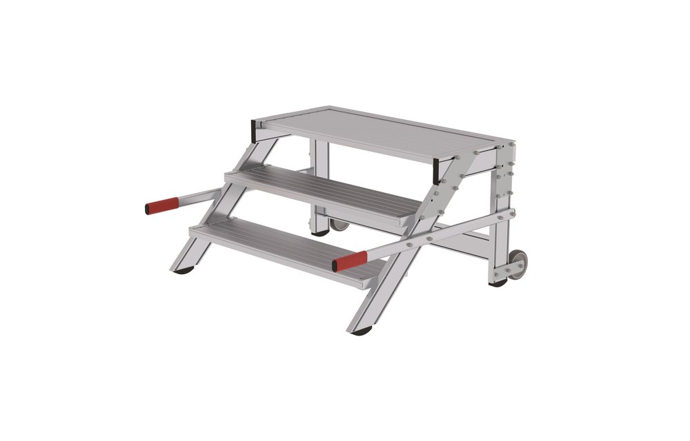 Plateautrap, verrijdbaar, 1x3