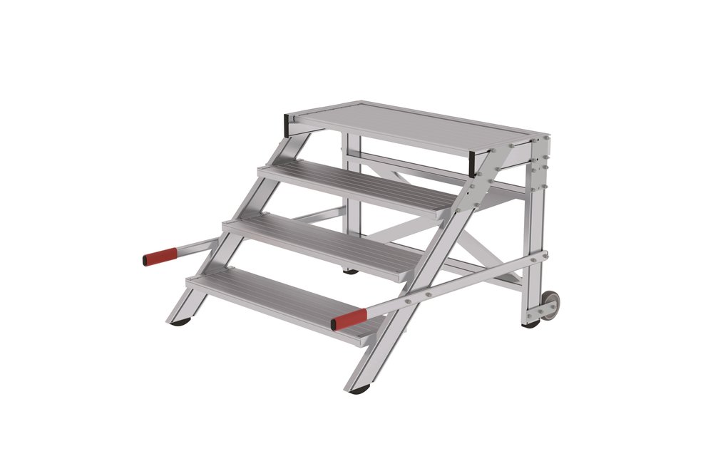 Plateautrap, verrijdbaar, 1x4