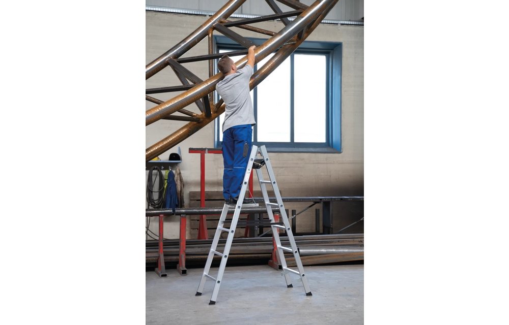Aluminium dubbele ladder, 2x10