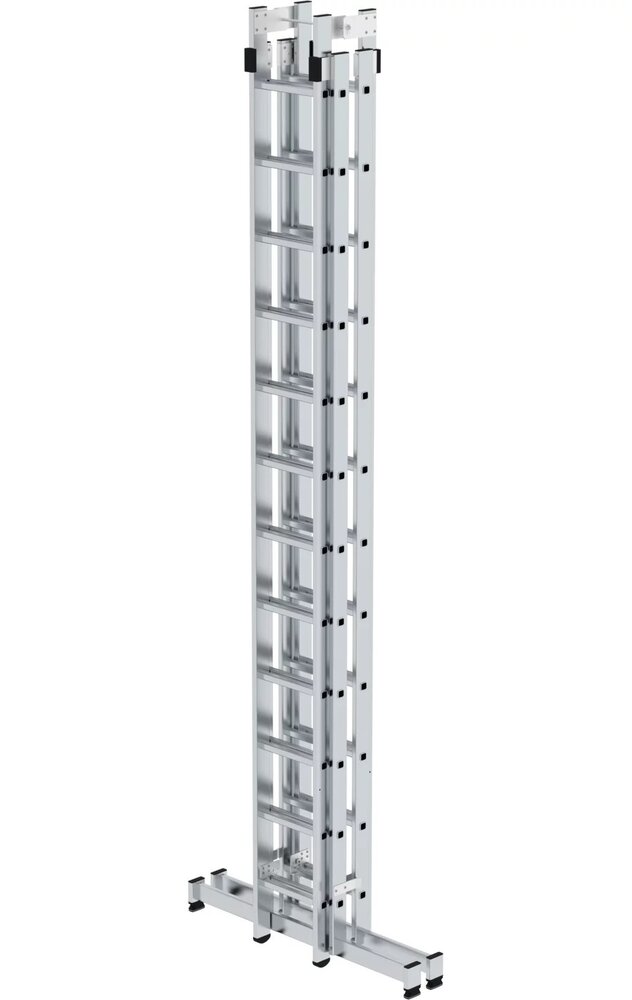 Munk Aluminium dubbele ladder, verstelbaar, 4x12 sporten Munk Aluminium dubbele ladder, verstelbaar, 4x12 sporten