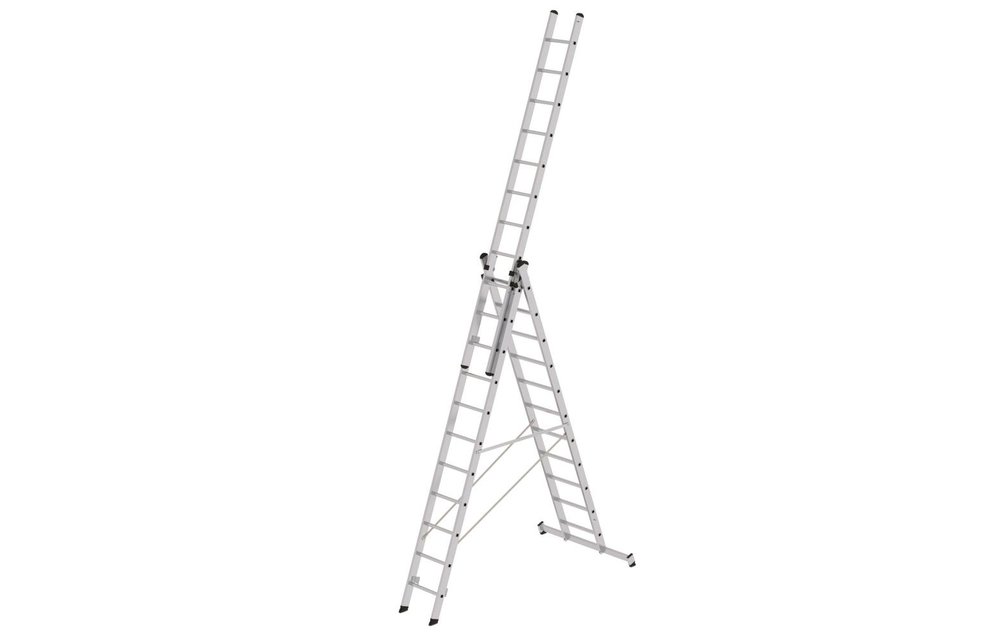 3-delige aluminium reformladder, 3x11 sporten
