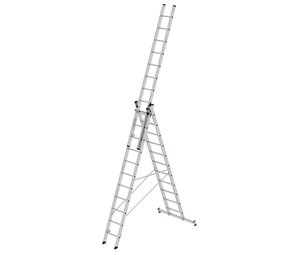 Munk 3-delige aluminium reformladder, 3x11 sporten Munk 3-delige aluminium reformladder, 3x11 sporten