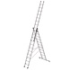 Roossien 3-delige aluminium reformladder, 3x11 sporten