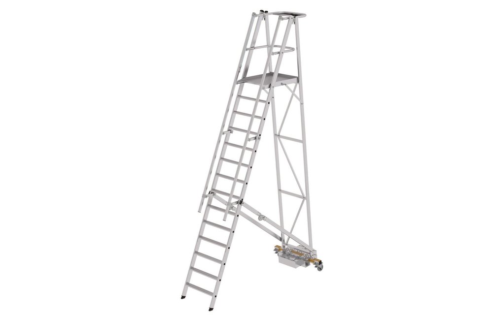 Verrijdbare bordestrap, 1x14, klapbaar, met smalle stabilisatiebalk