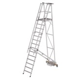 Munk Verrijdbare bordestrap, 14 treden, klapbaar met smalle stabilisatiebalk