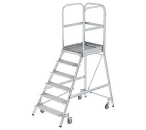 Munk Aluminium bordestrap met 6 stalen treden Munk Aluminium bordestrap met 6 stalen treden