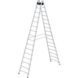 Roossien Aluminium dubbele ladder, 2x16 sporten
