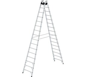 Roossien Aluminium dubbele ladder, 2x16 sporten