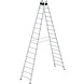 Roossien Aluminium dubbele ladder, 2x16 sporten Roossien Aluminium dubbele ladder, 2x16 sporten