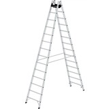 Munk Aluminium dubbele ladder, 2x14 sporten