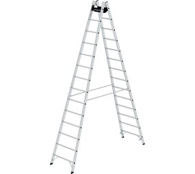 Munk Aluminium dubbele ladder, 2x14 sporten Munk Aluminium dubbele ladder, 2x14 sporten