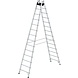 Roossien Aluminium dubbele ladder, 2x14 sporten