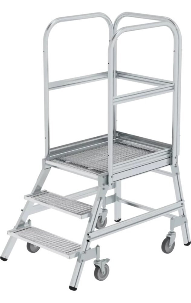 Roossien Aluminium bordestrap met 3 stalen treden