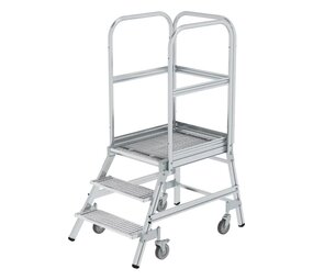 Munk Aluminium bordestrap met 3 stalen treden Munk Aluminium bordestrap met 3 stalen treden