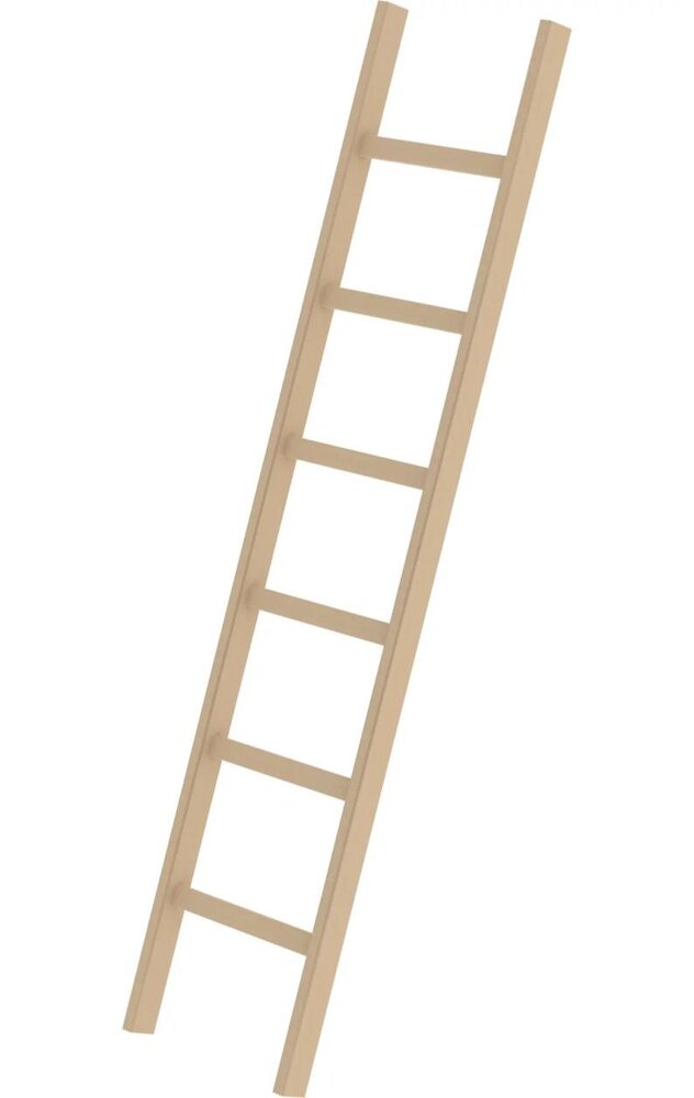 Roossien Houten enkele ladder, 6 sporten