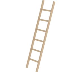 Roossien Houten enkele ladder, 6 sporten