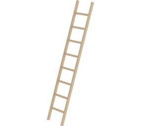 Roossien Houten enkele ladder, 8 sporten