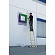 Munk Houten enkele ladder, 12 sporten met stabilisatiebalk Munk Houten enkele ladder, 12 sporten met stabilisatiebalk