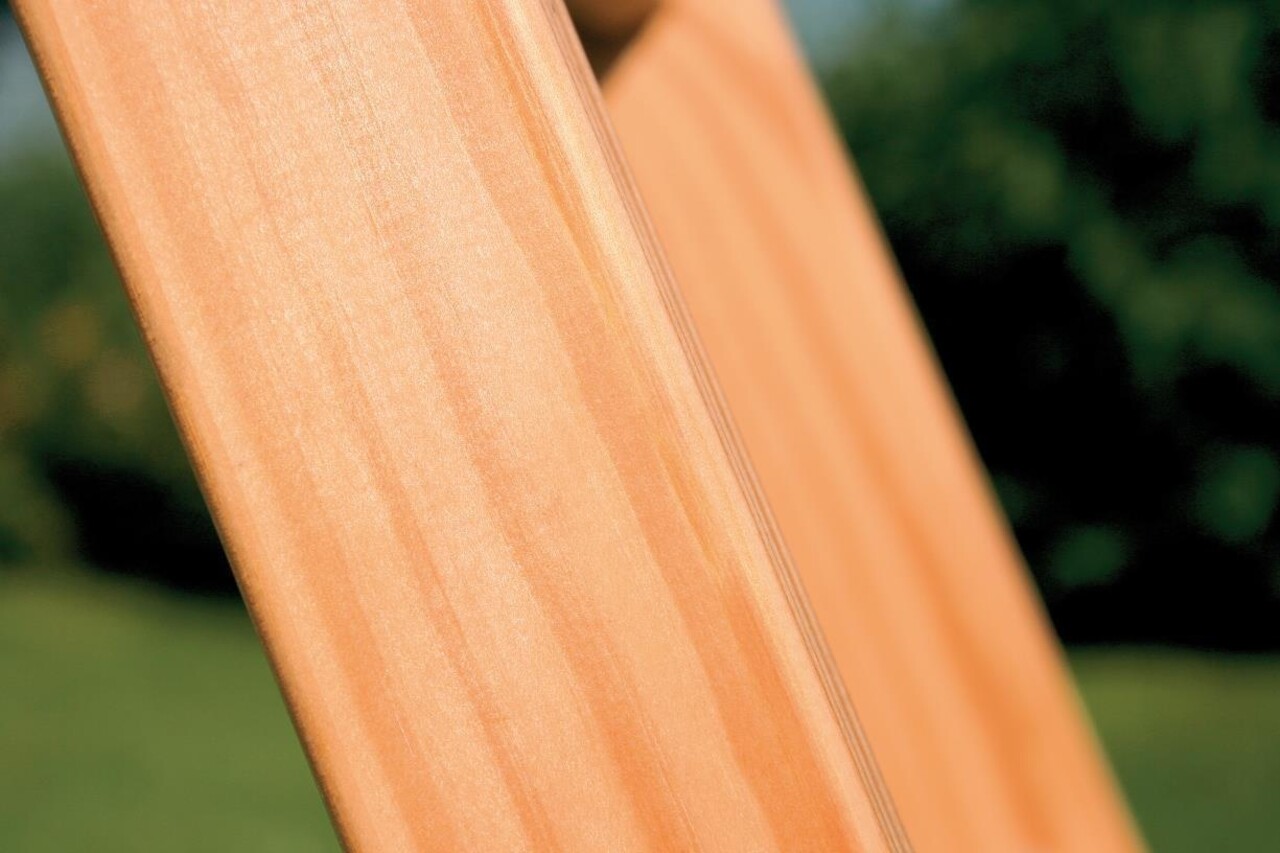 Roossien Houten enkele ladder, 12 sporten met stabilisatiebalk