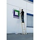 Munk Houten enkele ladder, 14 sporten met stabilisatiebalk Munk Houten enkele ladder, 14 sporten met stabilisatiebalk
