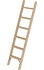 Houten enkele trapladder, 6 treden Houten enkele trapladder, 6 treden