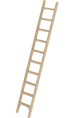 Munk Houten enkele trapladder, 10 treden Munk Houten enkele trapladder, 10 treden