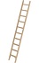 Houten enkele trapladder, 10 treden Houten enkele trapladder, 10 treden