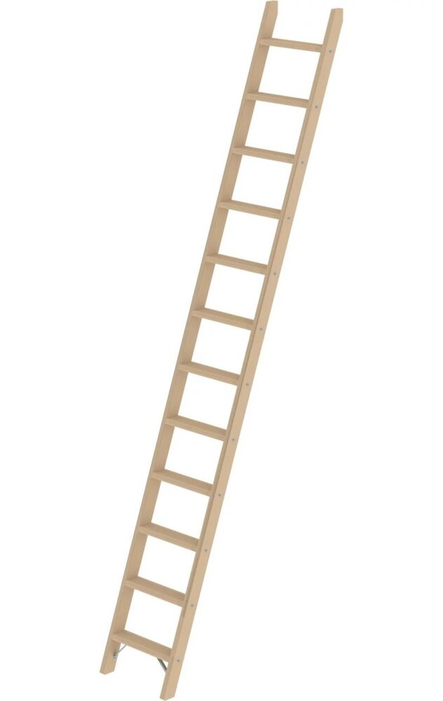 Roossien Houten enkele trapladder, 12 treden