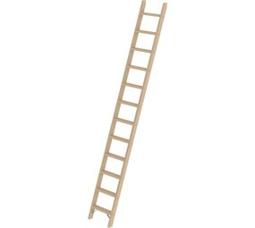Munk Houten enkele trapladder, 12 treden Munk Houten enkele trapladder, 12 treden