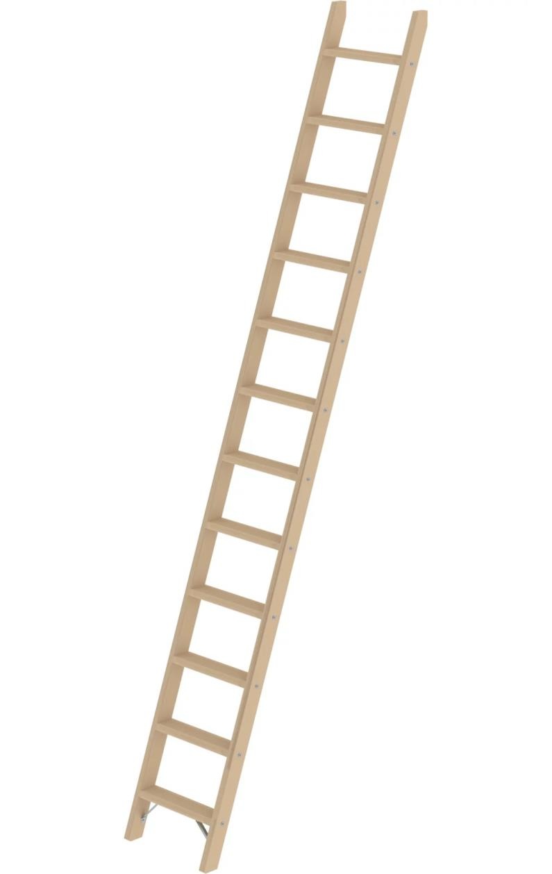 kanaal regeling heerlijkheid Houten enkele trapladder, 12 treden | Houten ladders | Ladder.nl