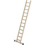 Roossien Houten enkele trapladder, 12 treden met stabilisatiebalk