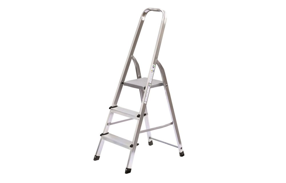Aluminium huishoudtrap, 3 treden