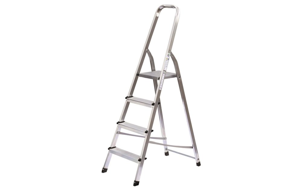 Aluminium huishoudtrap, 4 treden