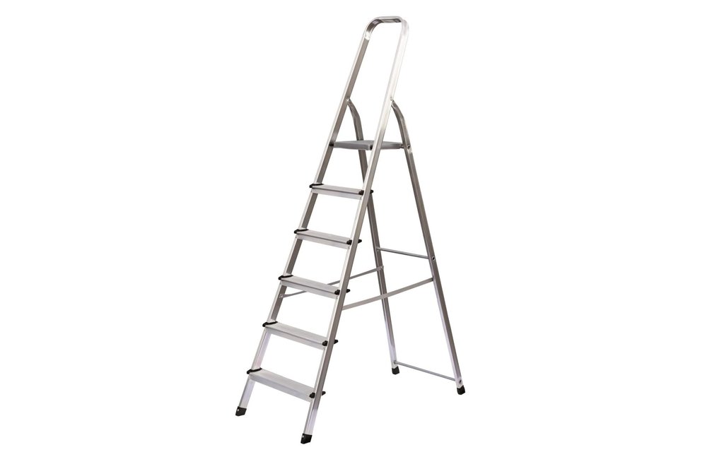 Aluminium huishoudtrap, 6 treden