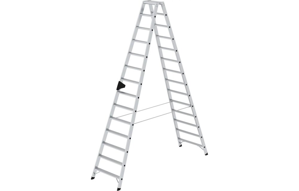 sla snap Smerig Aluminium dubbele trap, 2x14 treden | Professioneel | Ladder.nl