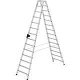 Munk Aluminium dubbele trap, 2x14 treden Munk Aluminium dubbele trap, 2x14 treden