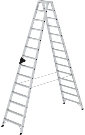 Munk Aluminium dubbele trap, 2x14 treden Munk Aluminium dubbele trap, 2x14 treden