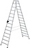 Aluminium dubbele trap, 2x14 treden Aluminium dubbele trap, 2x14 treden