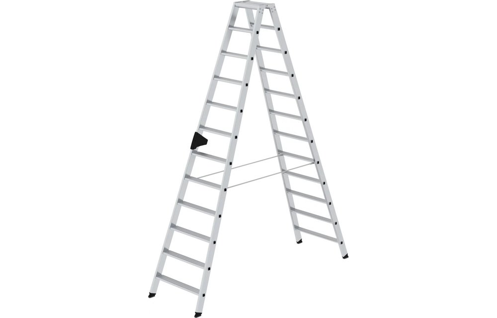 Aluminium dubbele trap, 2x12 treden