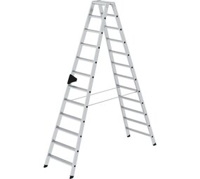 Munk Aluminium dubbele trap, 2x12 treden Munk Aluminium dubbele trap, 2x12 treden