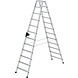 Munk Aluminium dubbele trap, 2x12 treden Munk Aluminium dubbele trap, 2x12 treden