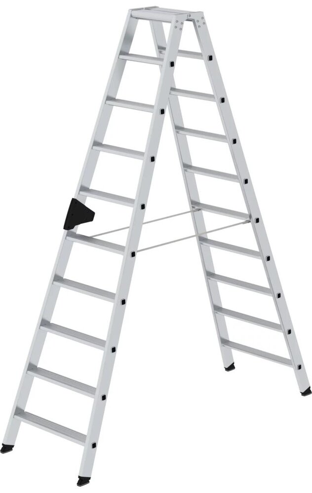 Roossien Aluminium dubbele trap, 2x10 treden