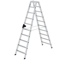 Munk Aluminium dubbele trap, 2x10 treden Munk Aluminium dubbele trap, 2x10 treden