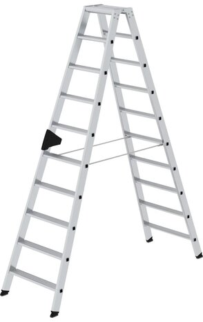 Roossien Aluminium dubbele trap, 2x10 treden