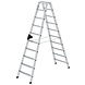 Munk Aluminium dubbele trap, 2x10 treden Munk Aluminium dubbele trap, 2x10 treden