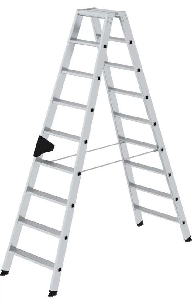 Roossien Aluminium dubbele trap, 2x9 treden