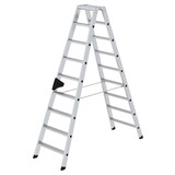 Munk Aluminium dubbele trap, 2x9 treden Munk Aluminium dubbele trap, 2x9 treden