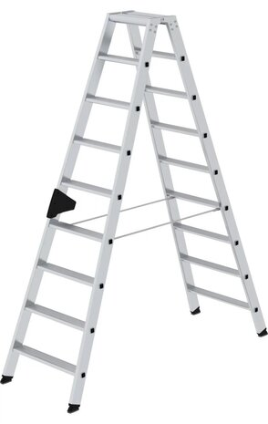 Roossien Aluminium dubbele trap, 2x9 treden