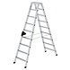 Munk Aluminium dubbele trap, 2x9 treden Munk Aluminium dubbele trap, 2x9 treden